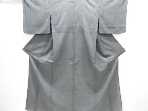 よろけ縞模様織り出し夏塩沢100亀甲着物